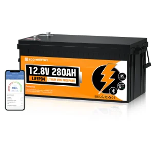 Eco-Worthy 12V 280Ah LiFePO4 Lithium Battery with Bluetooth & Low Temperature Protection