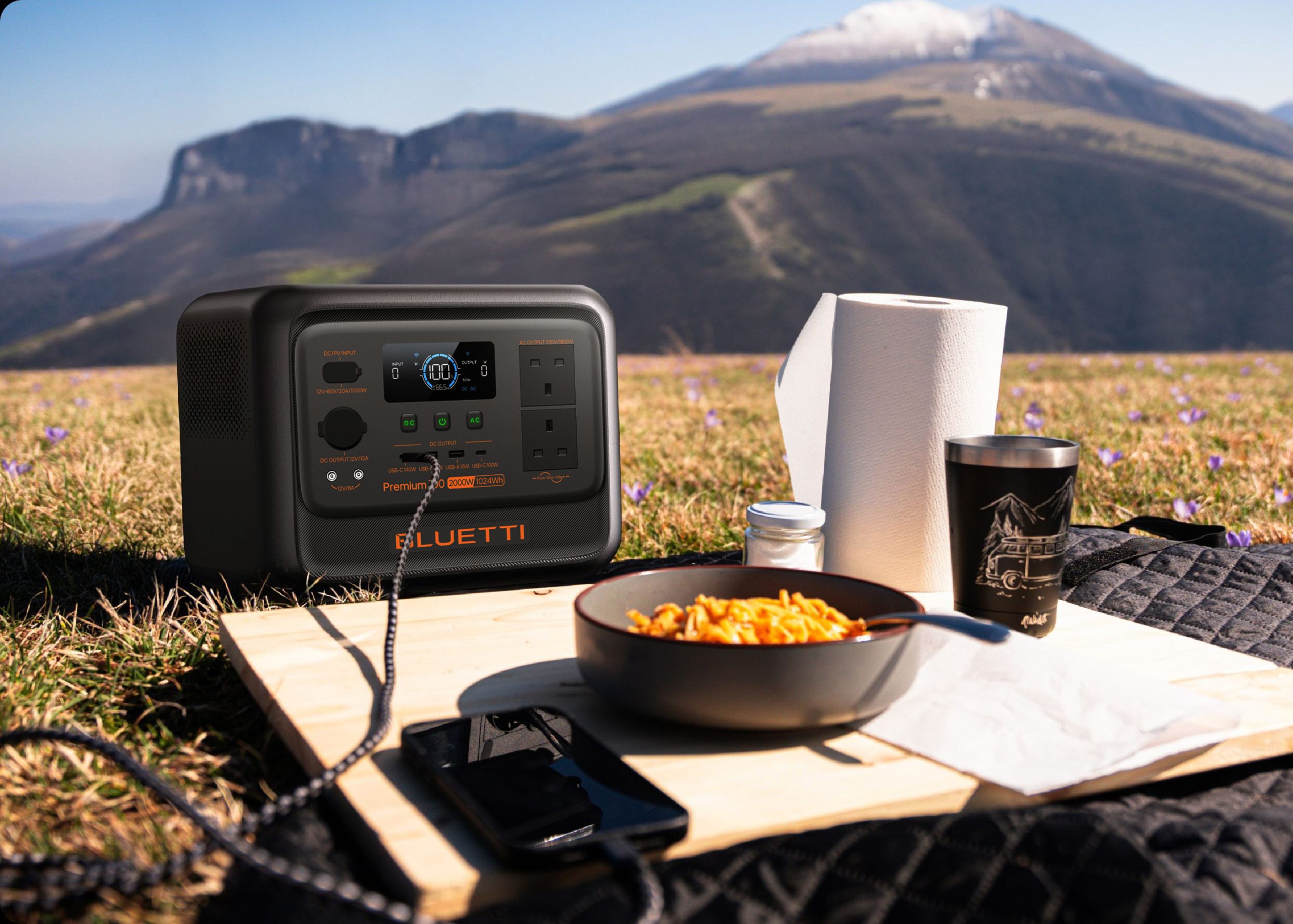 Off grid camping blueti image