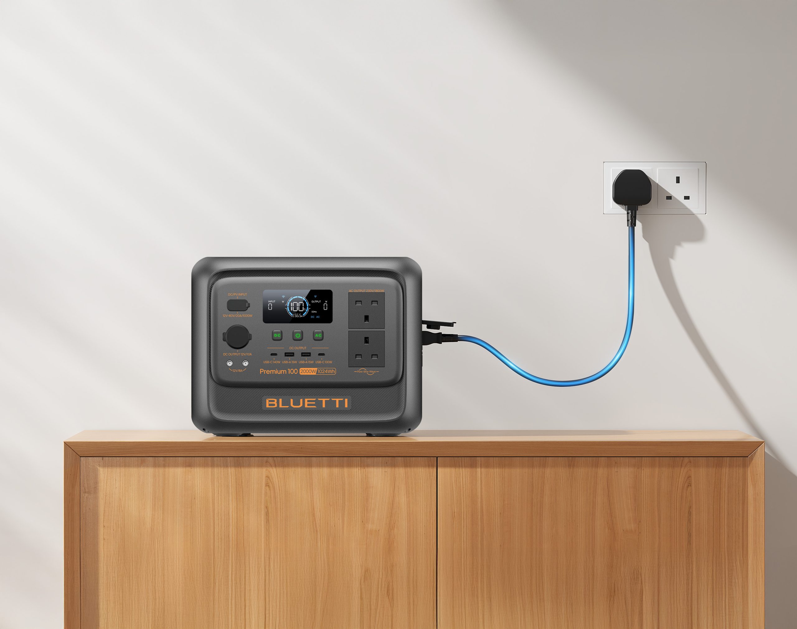 Bluetti powerstation charging