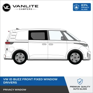 VW ID Buzz Side Load Door Front Panel Fixed Window R/H (Driver Side) Privacy Glass