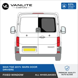 MAN TGE Barn Door Window R/H (Driver Side) Privacy Glass