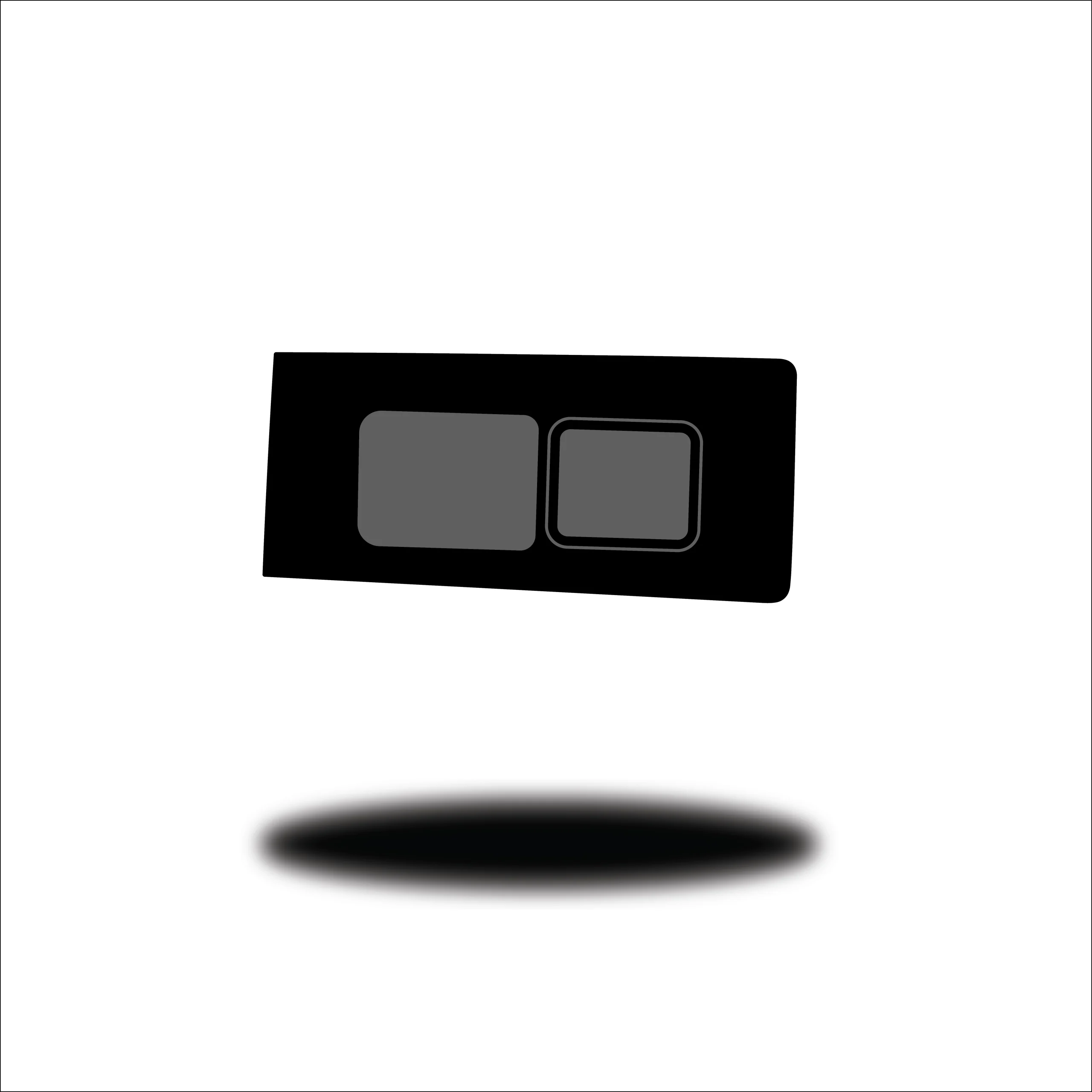 VW Transporter T7 Flush Half Slider Window R/H (Driver Side) Privacy Glass - Image 2