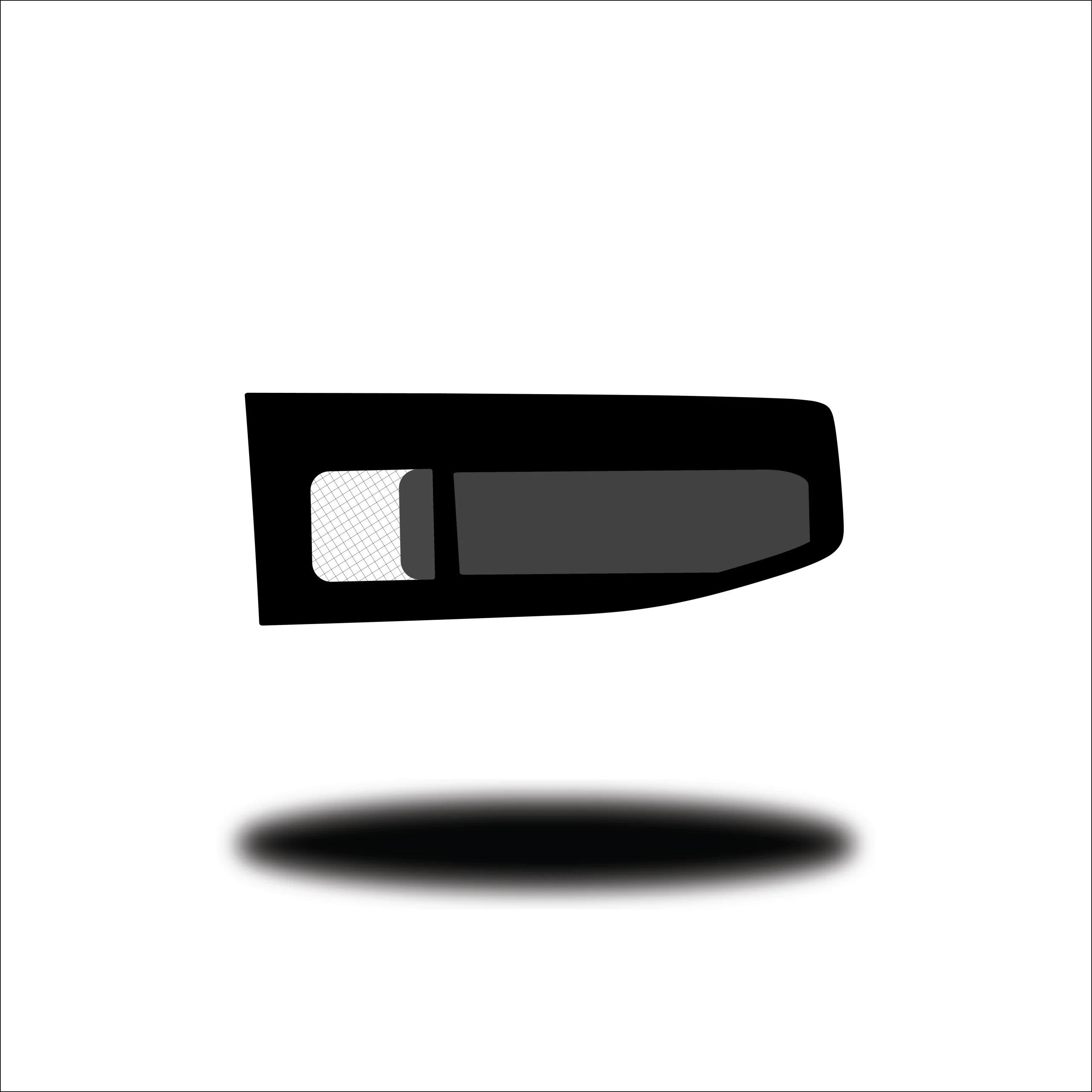 VW Transporter T7 Rear LWB Half Slider Window L/H (Passenger Side) Privacy Glass - Image 2