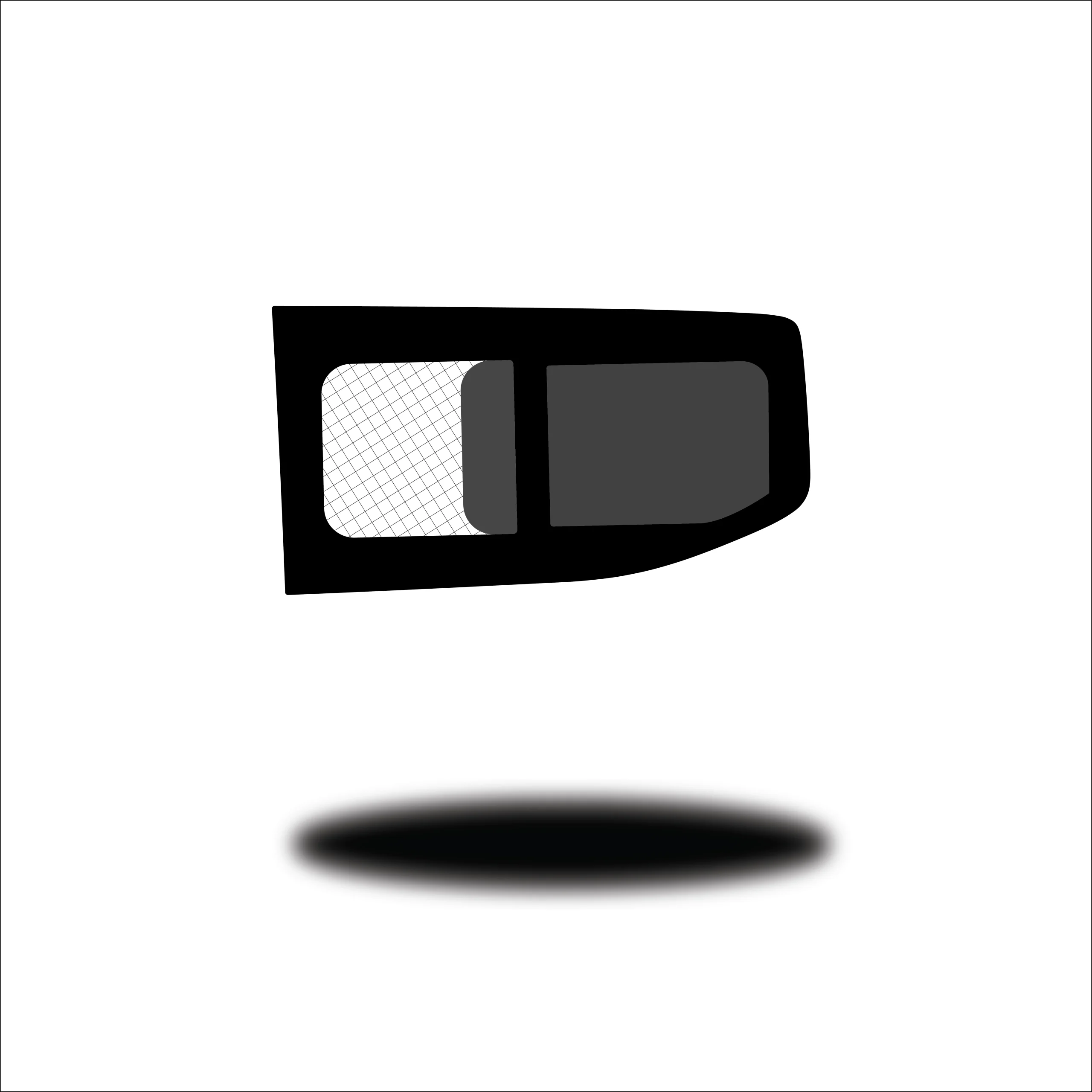 VW Transporter T7 Rear SWB Half Slider Window L/H (Passenger Side) Privacy Glass - Image 2