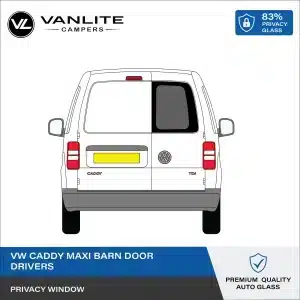 VW Caddy Maxi 2003-2021 Barn Door Window R/H (Driver Side) Privacy Glass
