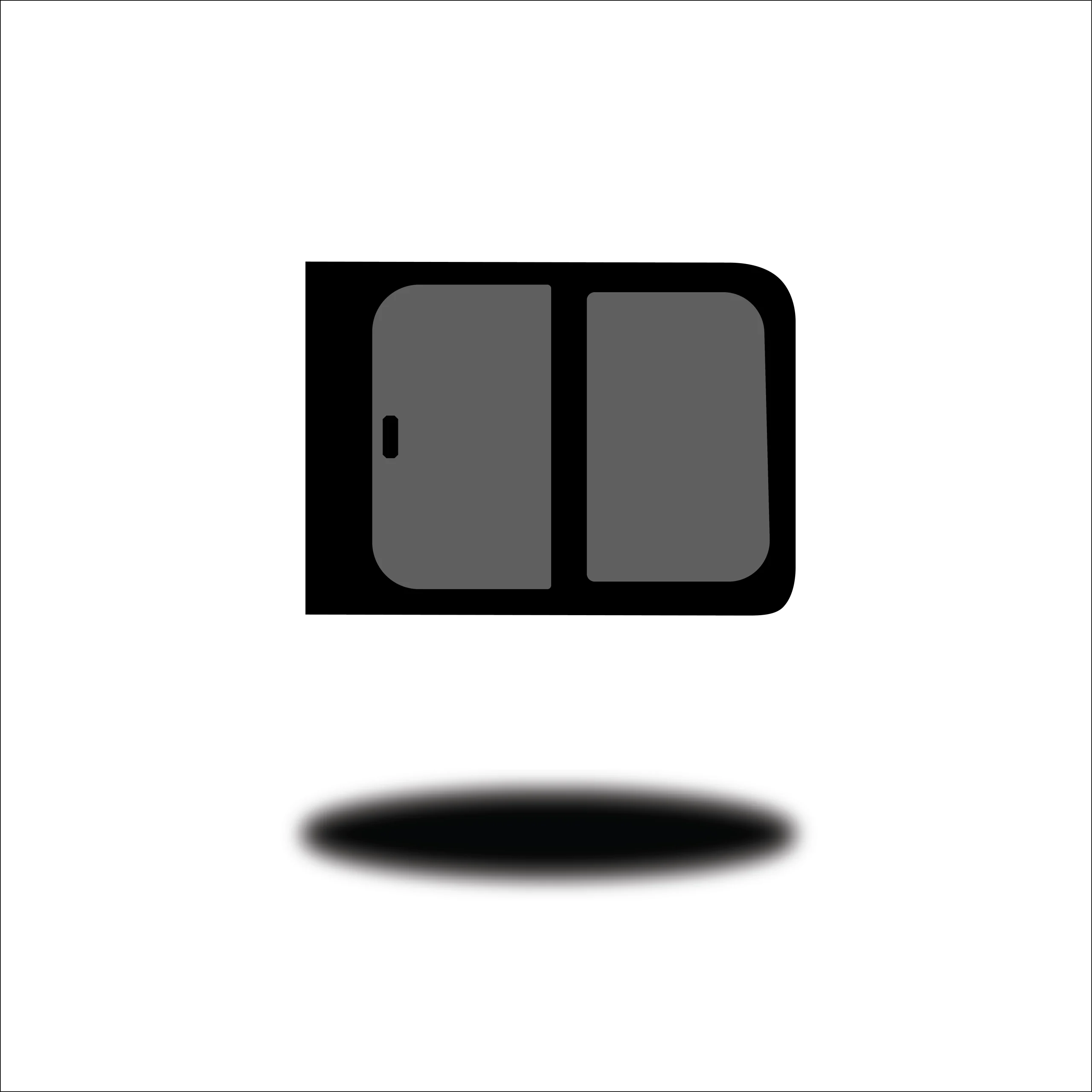 VW Caddy Maxi 2003-2021 Half Slider Window R/H (Driver Side) Privacy Glass - Image 2
