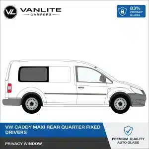VW Caddy Maxi 2003-2021 Rear LWB Window R/H (Driver Side) Privacy Glass
