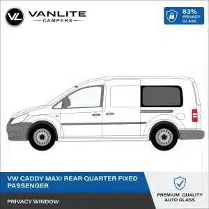 VW Caddy Maxi 2003-2021 Rear LWB Window L/H (Passenger Side) Privacy Glass