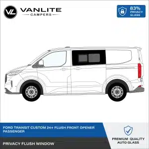 Ford Transit Custom 2024+ Flush Half Slider Window L/H (Passenger Side) Privacy Glass