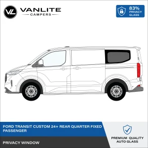 Ford Transit Custom 2024+ Rear Quarter Window SWB L/H (Passenger Side) Privacy Glass
