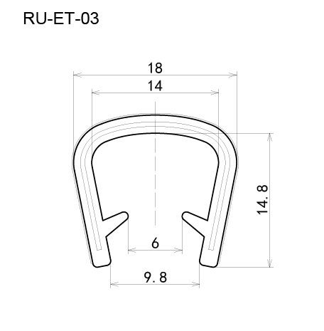 Jumbo U-Channel Window Trim – RU-ET-03 – 4m