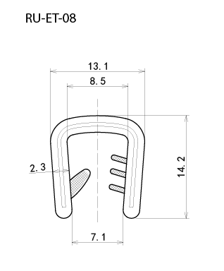 Large U-Channel Window Trim – RU-ET-08 – 4m