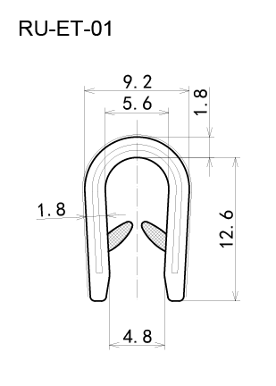 Medium U-Channel Window Trim – RU-ET-01 – 50m Roll