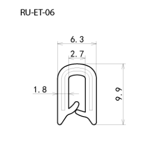Small U-Channel Window Trim – RU-ET-06 – 4m
